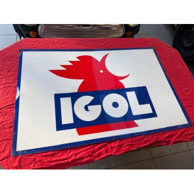 Tôle peinte publicitaire original huile Igol