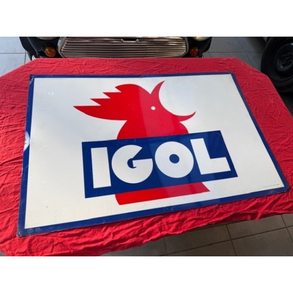 Tôle peinte publicitaire original huile Igol