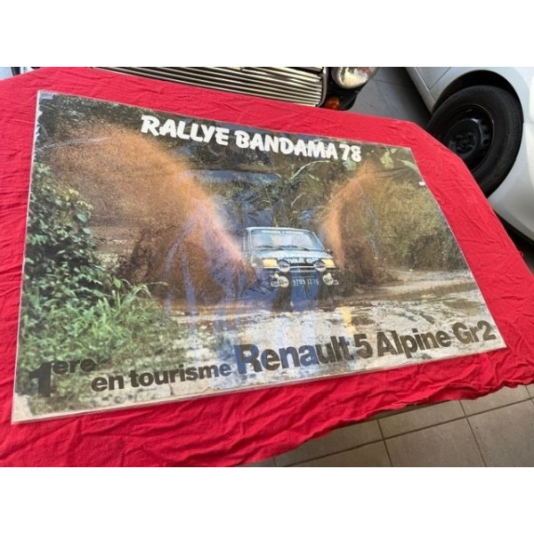 Affiche originale gare et concession Renault Renault 5 GR2 Bandama 1978