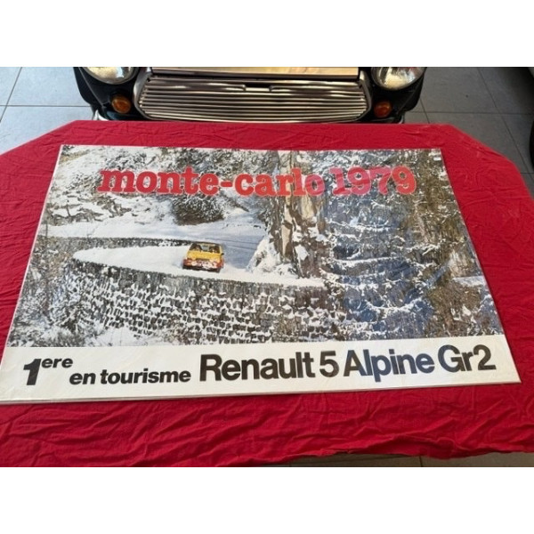 Affiche originale garage et concession Renault Renault 5 GR2 Monte Carlo 1979