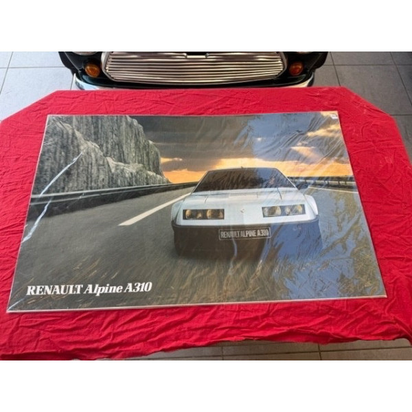 Affiche originale garage et concession Renault Renault Alpine A310 V6