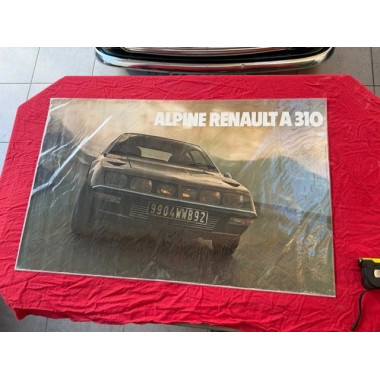 Affiche originale garage et concession Renault Alpine A310 1er modèle