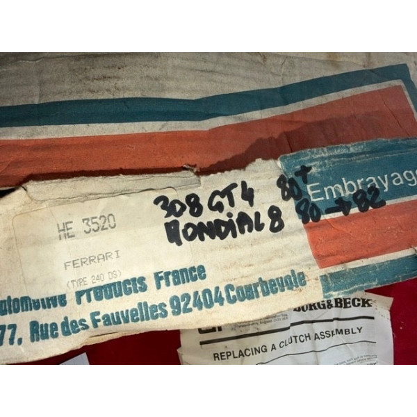 Mécanisme d'embrayage AP neuf NOS Ferrari 308 GT4 Mondial 8 1980 à 1982