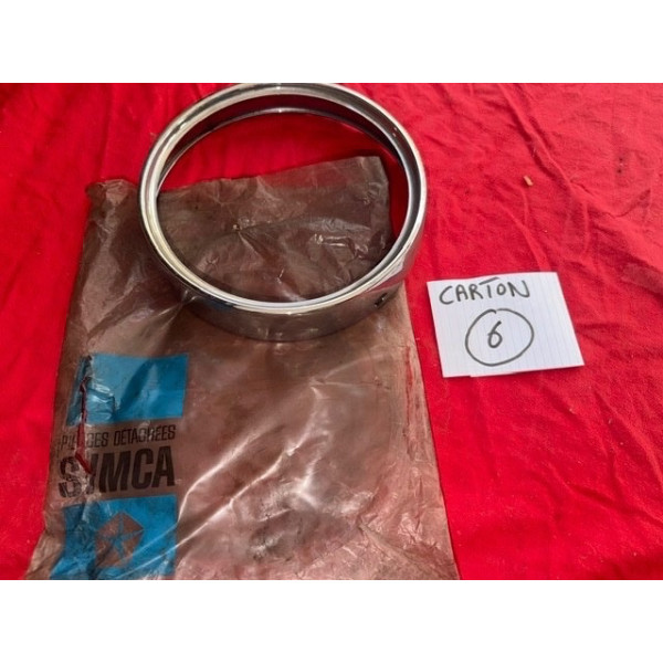 Cerclage de phare chrome neuf original Simca 1301 1501 CG Rally 1 et 2