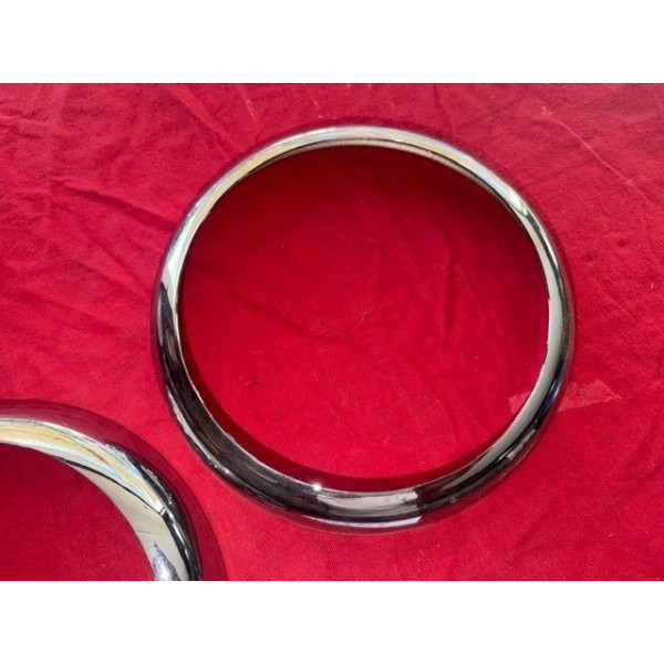 2 cerclages Marchal gros phares chrome neuf refabriqué Peugeot 203 403 Maserati