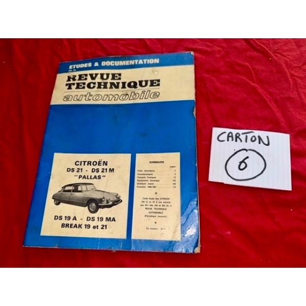 Revue technique original Citroën DS 19 et 21 Pallas 1965 à 1967