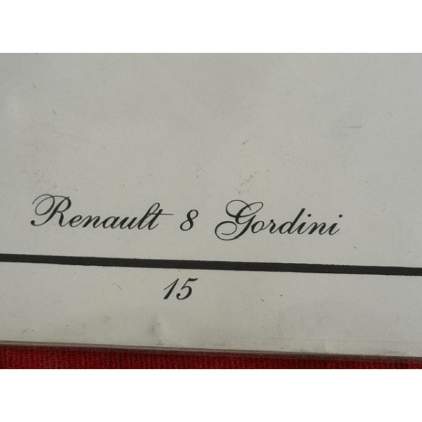 Poster lithographie Renault 8 Gordini + Amédée Gordini