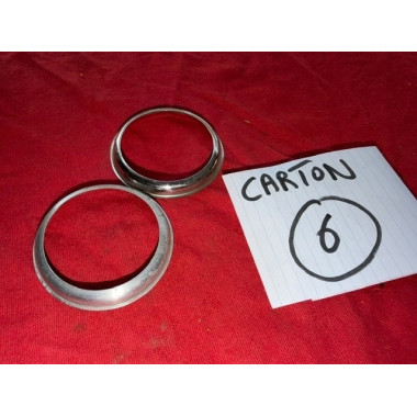 2 petites lunettes chrome aluminium feu arrière en verre Renault Peugeot Citroën