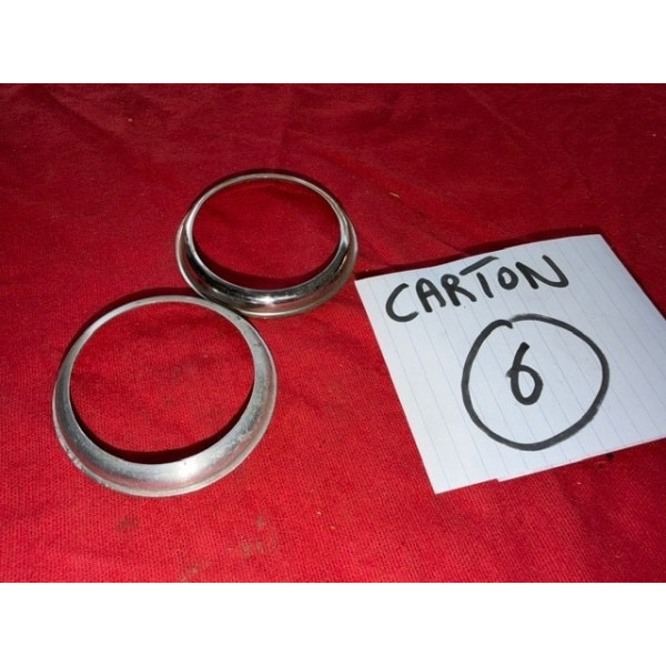 2 petites lunettes chrome aluminium feu arrière en verre Renault Peugeot Citroën