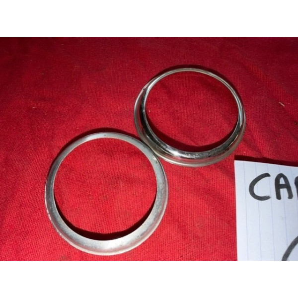 2 petites lunettes chrome aluminium feu arrière en verre Renault Peugeot Citroën