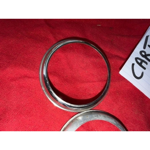 2 petites lunettes chrome aluminium feu arrière en verre Renault Peugeot Citroën