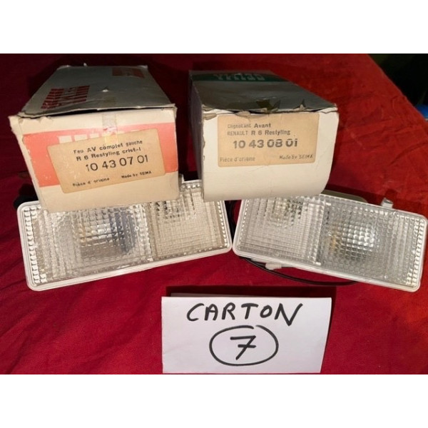2 clignotants avant neuf original Renault 6 export