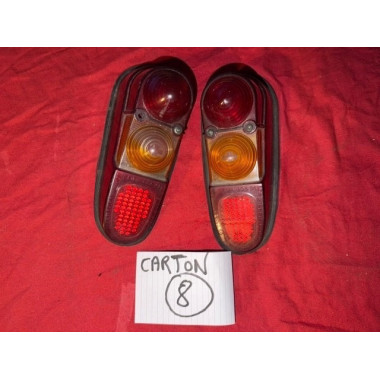2 cabochons de feu arrière original Renault 4