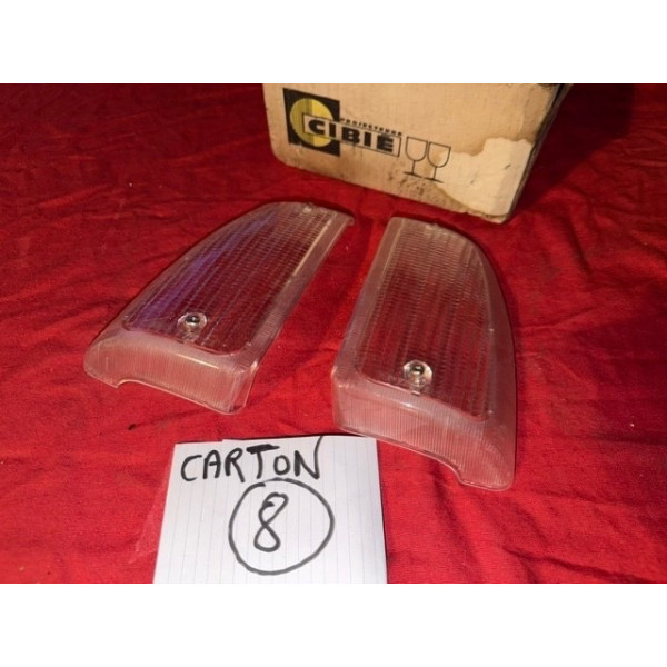 2 cabochons neuf clignotants avant droit et gauche blanc Cibie Simca 1307 1308