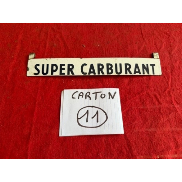 Plaquette émaillée Automobilia indicateur carburant volucompteur pompe à essence