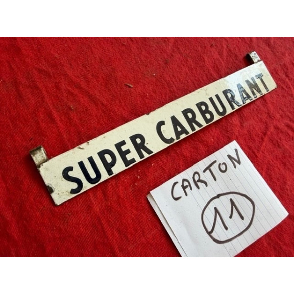 Plaquette émaillée Automobilia indicateur carburant volucompteur pompe à essence