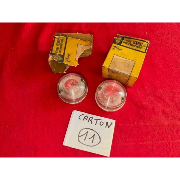 2 cabochons veilleuses clignotants avant Renault 8 Gordini