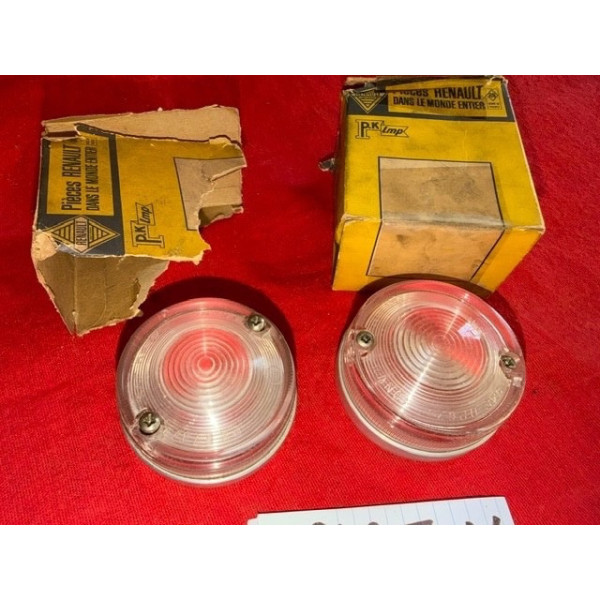 2 cabochons veilleuses clignotants avant Renault 8 Gordini