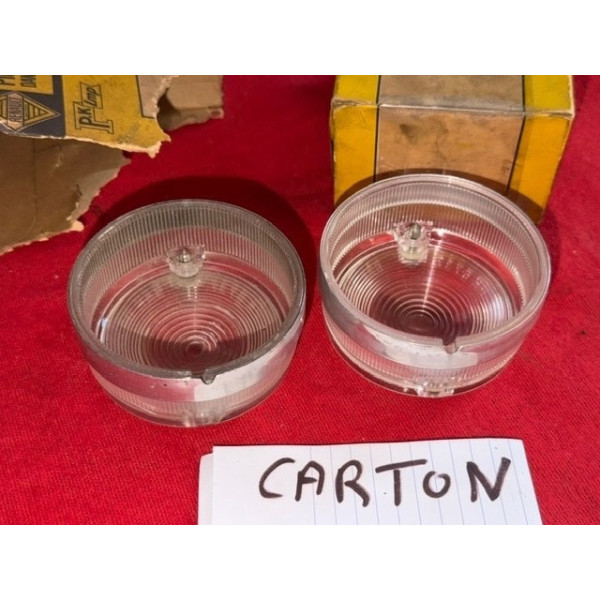 2 cabochons veilleuses clignotants avant Renault 8 Gordini