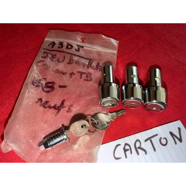 Ensemble de barillets + serrures neuves origine Citroën DS 19 ou 21 de 68 à 71