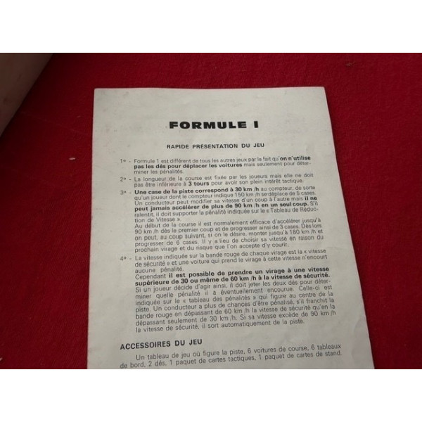 Formule 1 jeu de société de courses automobiles