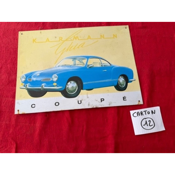Tôle peinte publicitaire Volkswagen Karmann coupé