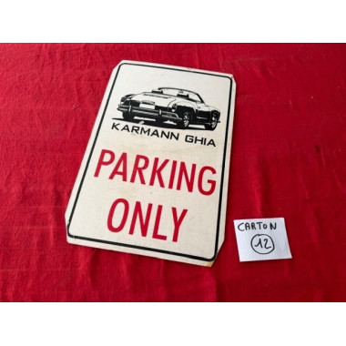 Plaque plastique publicitaire Volkswagen Karmann cabriolet