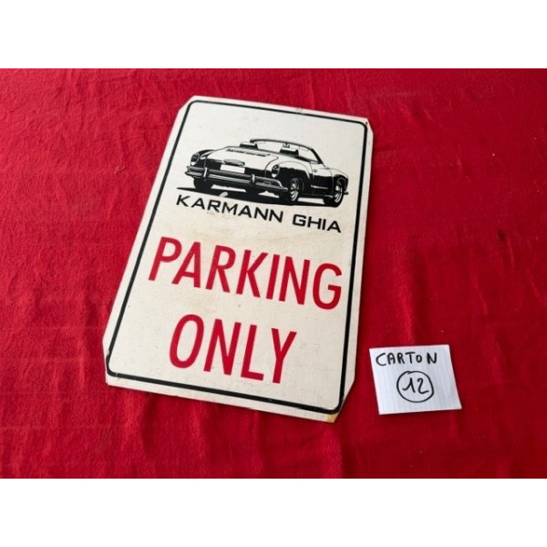 Plaque plastique publicitaire Volkswagen Karmann cabriolet