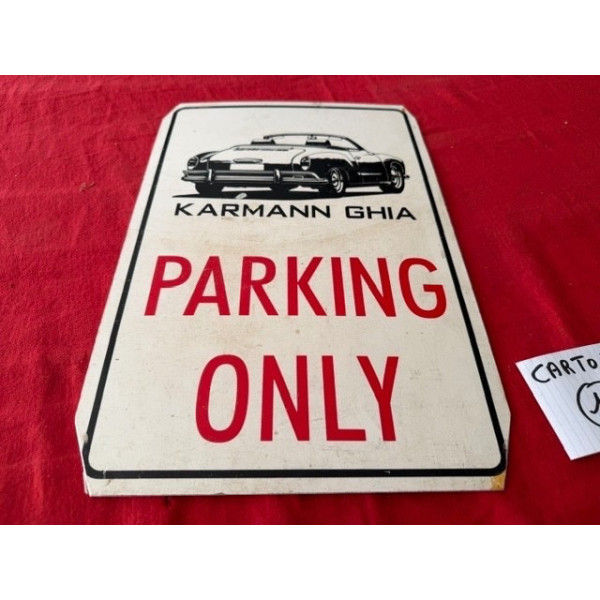Plaque plastique publicitaire Volkswagen Karmann cabriolet