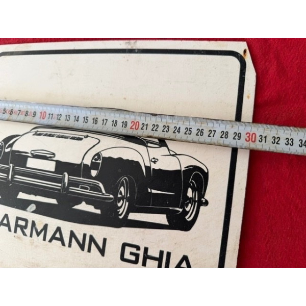 Plaque plastique publicitaire Volkswagen Karmann cabriolet
