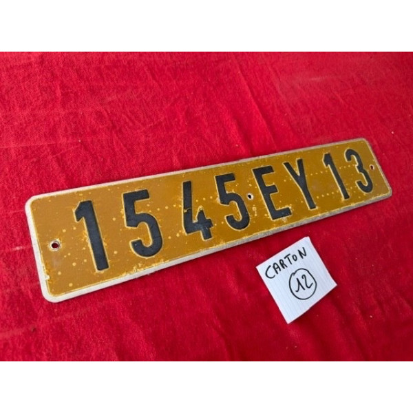 Ancienne plaque d'immatriculation d'époque années 60 vintage Automobilia