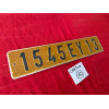 Ancienne plaque d'immatriculation d'époque années 60 vintage Automobilia