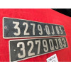 Anciennes plaques d'immatriculation d'époque années 60 vintage Automobilia