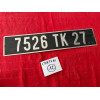 Ancienne plaque d'immatriculation d'époque années 60 vintage Automobilia