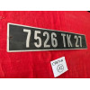 Ancienne plaque d'immatriculation d'époque années 60 vintage Automobilia