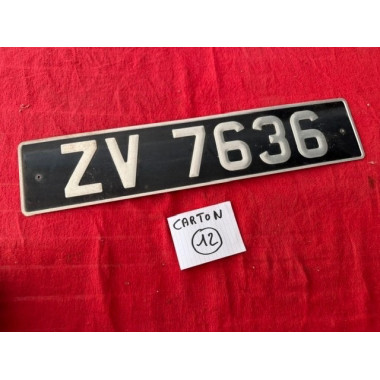 Ancienne plaque d'immatriculation d'époque années 60 vintage Automobilia