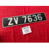 Ancienne plaque d'immatriculation d'époque années 60 vintage Automobilia