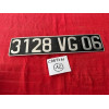 Ancienne plaque d'immatriculation d'époque années 60 vintage Automobilia