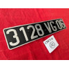 Ancienne plaque d'immatriculation d'époque années 60 vintage Automobilia