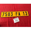 Ancienne plaque d'immatriculation d'époque années 60 vintage Automobilia