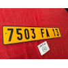 Ancienne plaque d'immatriculation d'époque années 60 vintage Automobilia