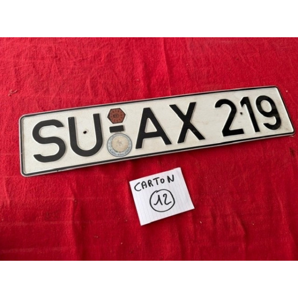 Ancienne plaque d'immatriculation allemande vintage Automobilia