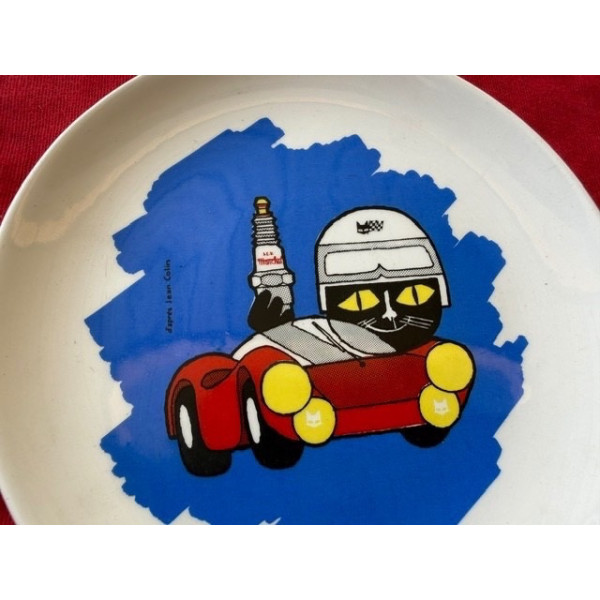 Assiette céramique Marchal Gien Rally vintage Renault Alpine Gordini Matra