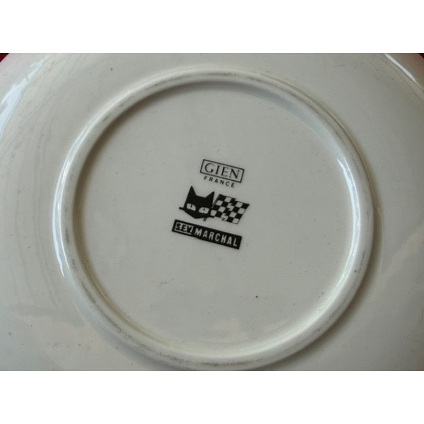 Assiette céramique Marchal Gien Rally vintage Renault Alpine Gordini Matra