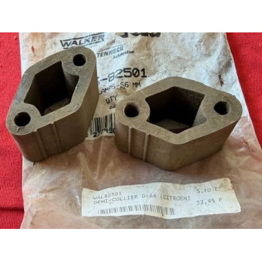 Demi collier caoutchouc pour échappement Citroën 2CV Dyane Renault 4 5 6