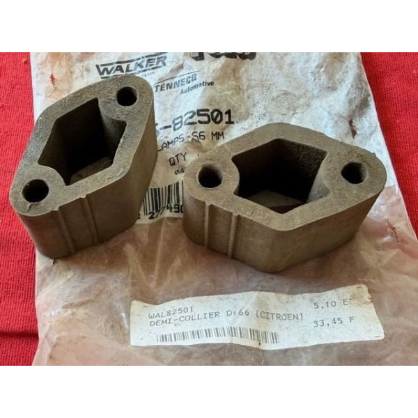 Demi collier caoutchouc pour échappement Citroën 2CV Dyane Renault 4 5 6