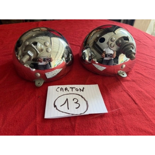2 coques neuves arrière chrome phare Marchal original Citroën Peugeot Renault