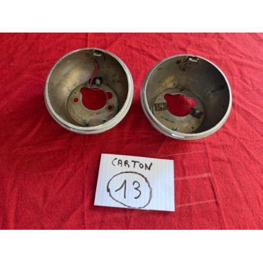 2 coques arrière chrome phare Marchal original Peugeot 403 cabriolet Matra