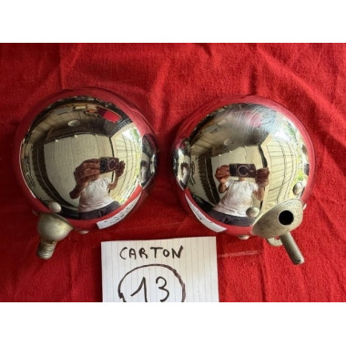 2 coques arrière chrome phare Marchal original Peugeot Renault Delahaye