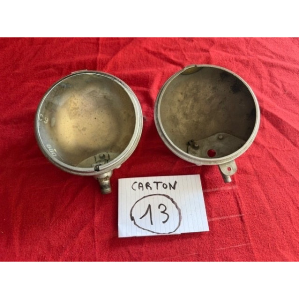 2 coques arrière chrome phare Marchal original Peugeot Renault Delahaye